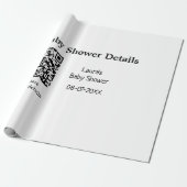 BABY SHOWER DETAILS QR SCAN CODE MINIMAL MODERN RU GESCHENKPAPIER (Ungerollt)