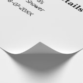 BABY SHOWER DETAILS QR SCAN CODE MINIMAL MODERN RU GESCHENKPAPIER (Ecke)