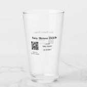 BABY SHOWER DETAILS QR SCAN CODE MINIMAL MODERN RU GLAS (Vorderseite)