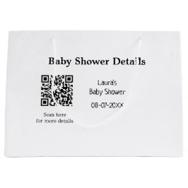 BABY SHOWER DETAILS QR SCAN CODE MINIMAL MODERN RU GROßE GESCHENKTÜTE