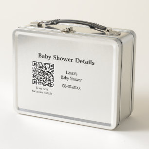 BABY SHOWER DETAILS QR SCAN CODE MINIMAL MODERN RU METALL BROTDOSE