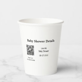 BABY SHOWER DETAILS QR SCAN CODE MINIMAL MODERN RU PAPPBECHER