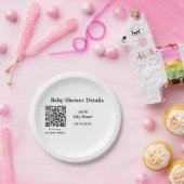 BABY SHOWER DETAILS QR SCAN CODE MINIMAL MODERN RU PAPPTELLER (Party)