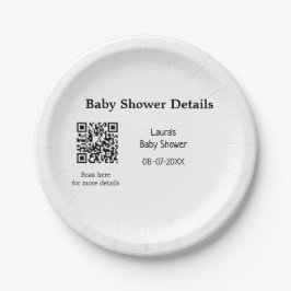 BABY SHOWER DETAILS QR SCAN CODE MINIMAL MODERN RU PAPPTELLER