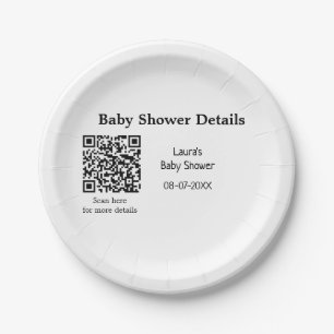 BABY SHOWER DETAILS QR SCAN CODE MINIMAL MODERN RU PAPPTELLER