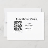BABY SHOWER DETAILS QR SCAN CODE MINIMAL MODERN RU