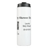 BABY SHOWER DETAILS QR SCAN CODE MINIMAL MODERN RU THERMOSBECHER (Vorderseite)