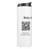 BABY SHOWER DETAILS QR SCAN CODE MINIMAL MODERN RU THERMOSBECHER (Nach links gedreht)