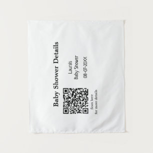 BABY SHOWER DETAILS QR SCAN CODE MINIMAL MODERN RU WANDTEPPICH