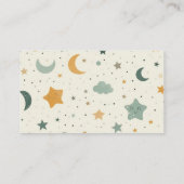 Baby Shower Diaper Raffle Card–Boho Stars & Moons Begleitkarte (Rückseite)
