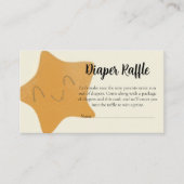 Baby Shower Diaper Raffle Card–Boho Stars & Moons Begleitkarte (Vorderseite)