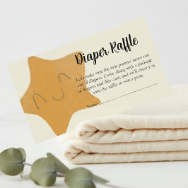 Baby Shower Diaper Raffle Card–Boho Stars & Moons Begleitkarte