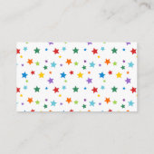 Baby Shower Diaper Raffle Card–Bright Stars Begleitkarte (Rückseite)