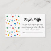 Baby Shower Diaper Raffle Card–Bright Stars Begleitkarte (Vorderseite)