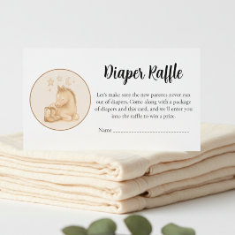 Baby Shower Diaper Raffle Card – Cute Foal Begleitkarte