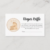 Baby Shower Diaper Raffle Card – Cute Foal Begleitkarte (Vorderseite)