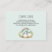 Baby Shower Diaper Raffle Card Dinosaur Dino Mite Begleitkarte (Vorderseite)