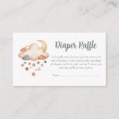 Baby Shower Diaper Raffle Card – Dreamy Stars Begleitkarte (Vorderseite)
