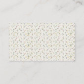 Baby Shower Diaper Raffle Card - Rustic Floral Begleitkarte (Rückseite)