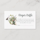 Baby Shower Diaper Raffle Card - Rustic Floral Begleitkarte (Vorderseite)