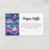 Baby Shower Diaper Raffle Card–Starry Sky Begleitkarte (Vorderseite)
