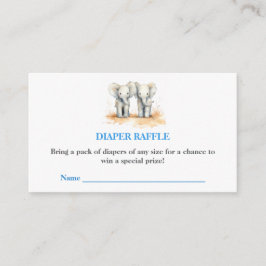 Baby Shower Diaper Raffle Card – Twins Baby Shower Begleitkarte