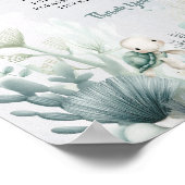 Baby Shower Diaper Raffle Sign Ocean Sea Themed Poster (Ecke)