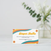 Baby Shower Diaper Raffle Ticket Begleitkarte (Stehend Vorderseite)