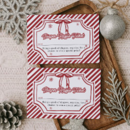 Baby Shower Diaper Raffle Ticket Begleitkarte