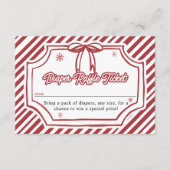 Baby Shower Diaper Raffle Ticket Begleitkarte (Vorderseite)