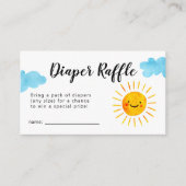Baby Shower Diaper Raffle Ticket Begleitkarte (Vorderseite)