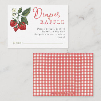 Baby Shower Diaper Raffle Ticket Berry Theme Begleitkarte