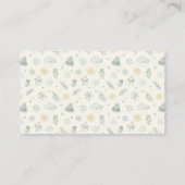 Baby Shower Diaper Raffle - Winter Blue Beanie Begleitkarte (Rückseite)