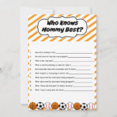 Baby Shower, die Mama Best Game kennt Einladung (Vorderseite)