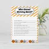 Baby Shower, die Mama Best Game kennt Einladung (Stehend Vorderseite)