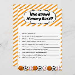 Baby Shower, die Mama Best Game kennt Einladung