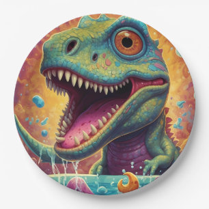 Baby Shower Dino-Stark Pappteller
