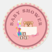 Baby Shower Diseño, Pegatina/Stickers Runder Aufkleber (Vorderseite)