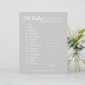 Baby Shower DIY - Word Scramble Game - grau (Stehend Vorderseite)