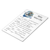 Baby Shower Dragon Knight Mad Libs Game Notizblock (angewinkelt)