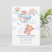 Baby Shower Dreamy Clouds Aesthetic Einladung (Stehend Vorderseite)