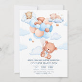 Baby Shower Dreamy Clouds Aesthetic Einladung (Rückseite)