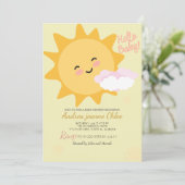 Baby Shower Drehbuch Sunshine Simple Moderne Einladung (Stehend Vorderseite)