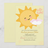 Baby Shower Drehbuch Sunshine Simple Moderne Einladung (Vorne/Hinten)