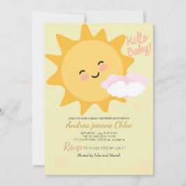 Baby Shower Drehbuch Sunshine Simple Moderne Einladung