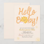 Baby Shower Drehbuch Sunshine Simple Moderne Einladung (Vorne/Hinten)