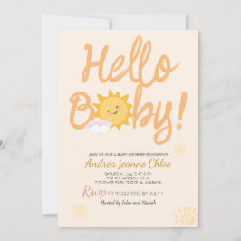 Baby Shower Drehbuch Sunshine Simple Moderne Einladung