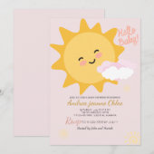 Baby Shower Drehbuch Sunshine Simple Moderne Einladung (Vorne/Hinten)