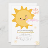 Baby Shower Drehbuch Sunshine Simple Moderne Einladung (Vorne/Hinten)