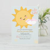 Baby Shower Drehbuch Sunshine Simple Moderne Einladung (Stehend Vorderseite)